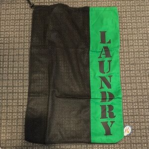 Green and Black Laundry Bag